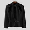 INCERUN Men Long Sleeve Hollow Out Cutout Party Thin Blazer Coats