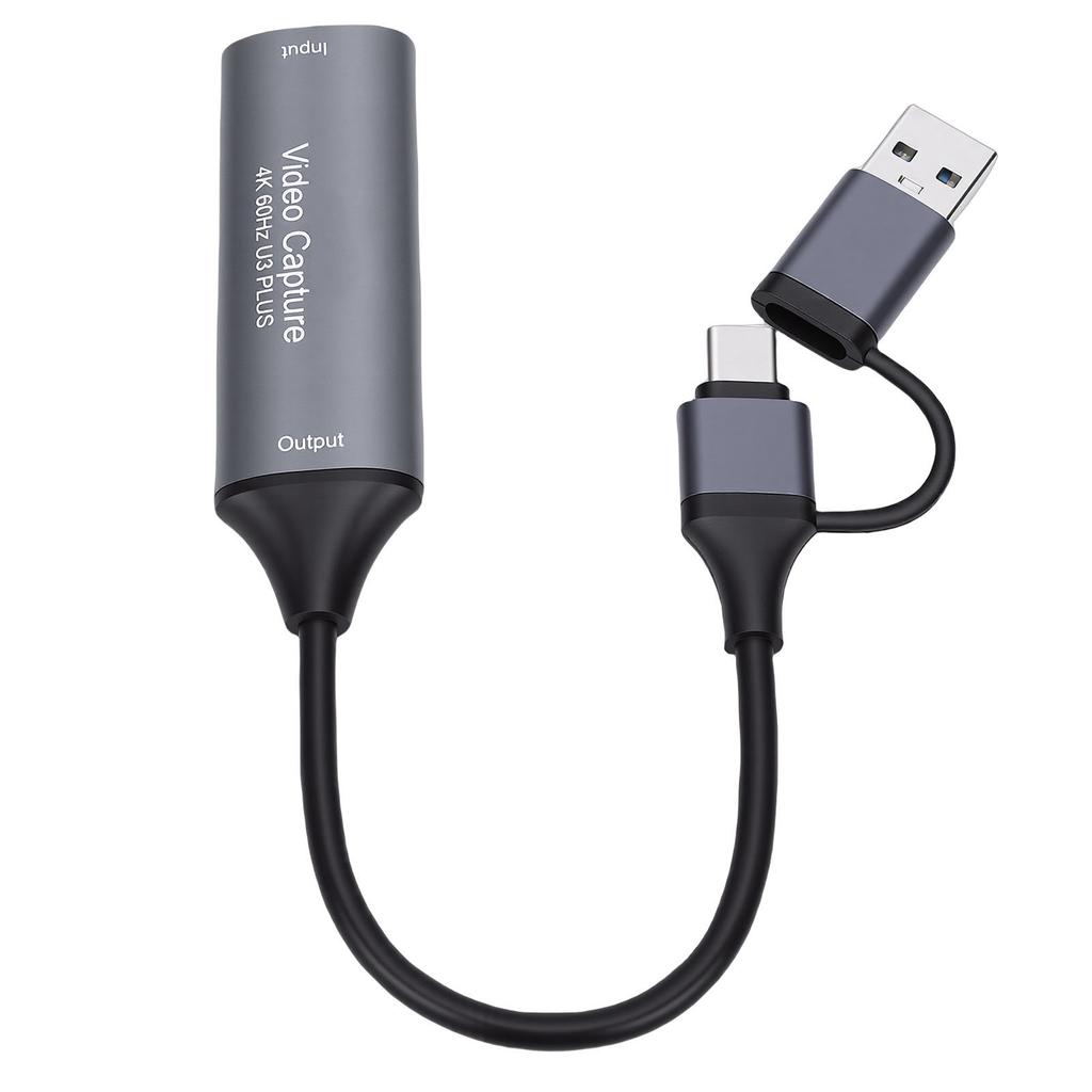 Video Capture Card 4K HD to USB C and A Low Latency USB 3.0 Sound Video Capture Card for Streaming Conference Teaching