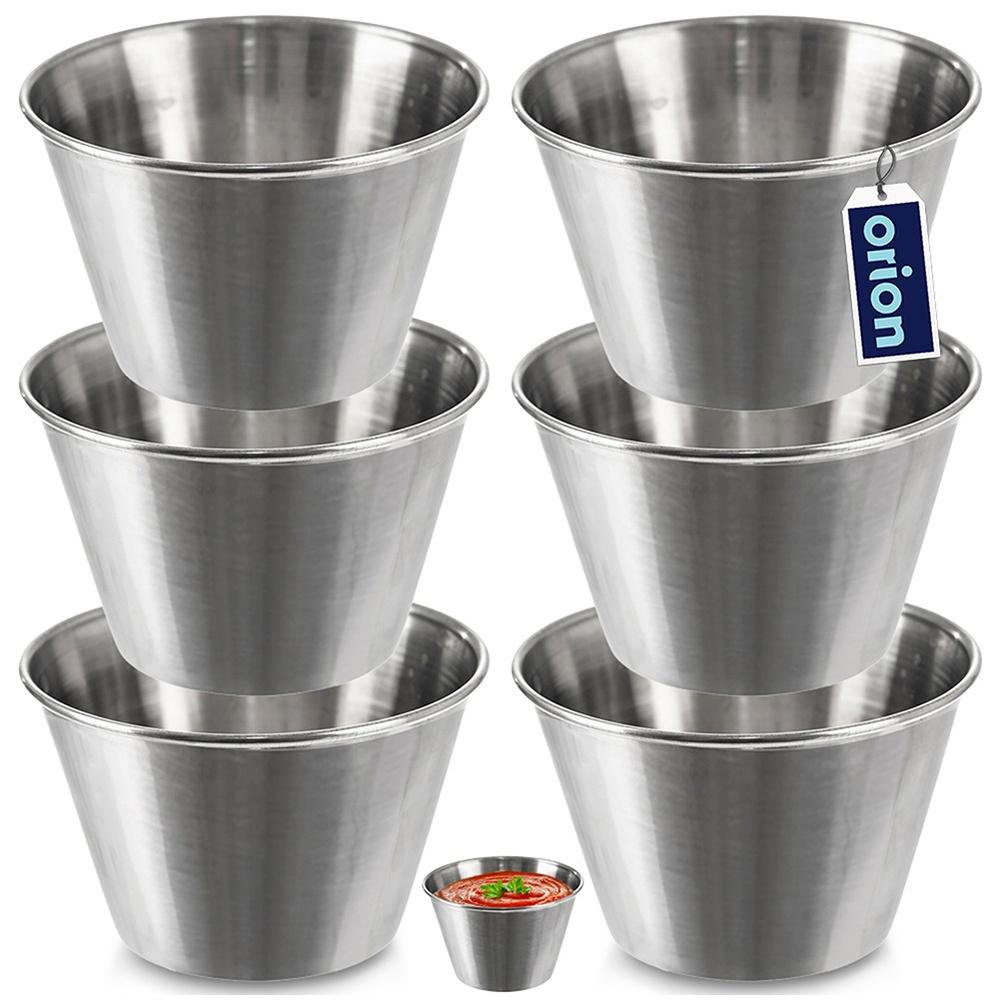 Steel Dip Sauce Bowl 9.5 Cm, 240 Ml 6 Pcs.