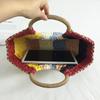Summer Weaving Women Bags Beach Seaside Multicolor Straw Handbag Lady Travel Handwoven Totes Wrist Handbags KTY