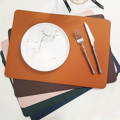 Tischset Leder Home doppelseitig rechteckig isoliert Tischset Restaurant Hotel Western Essen Matte wasserdichte Plcae Matte