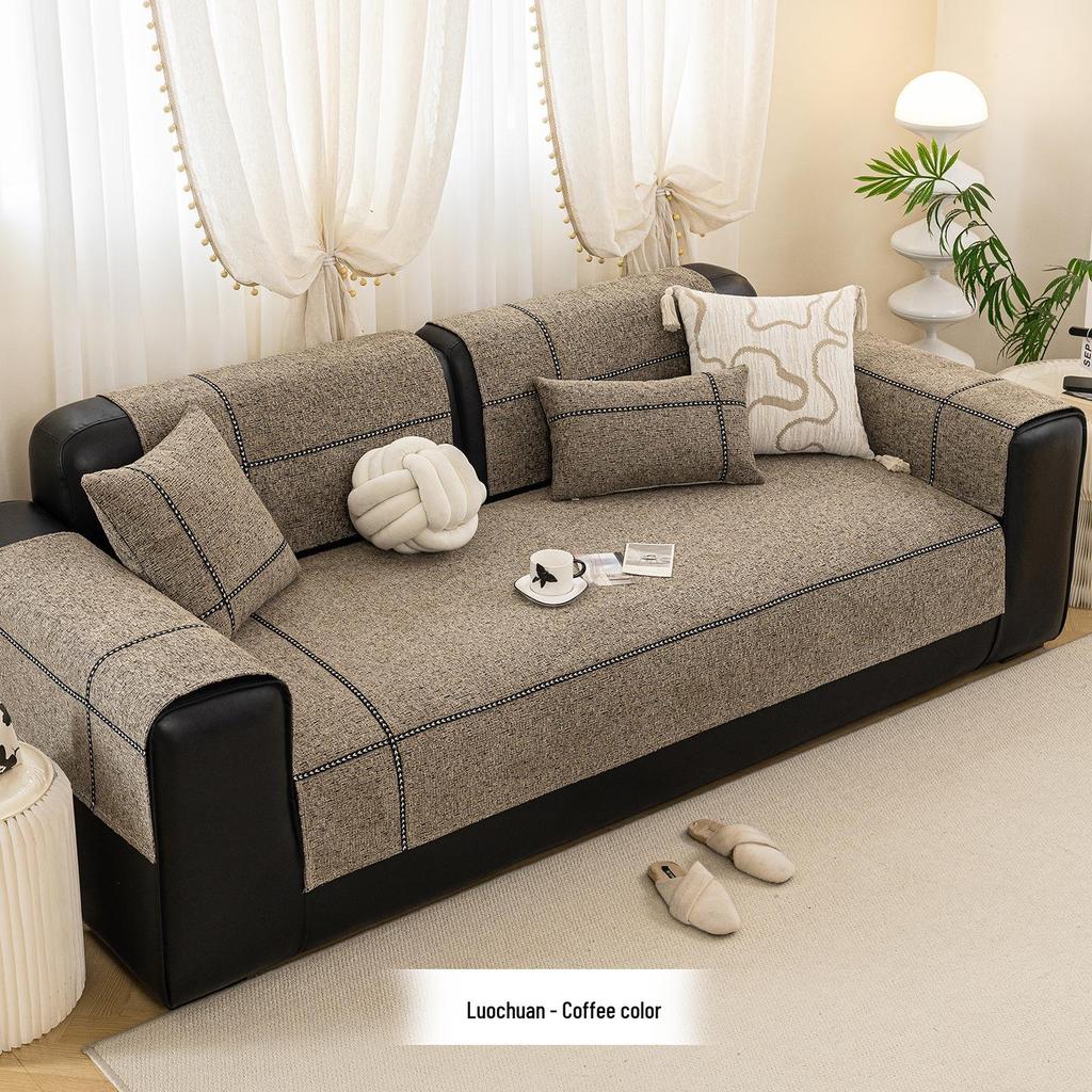 Universal Non-slip Leather Sofa Cushion Cover - All-Season, High-End Feel