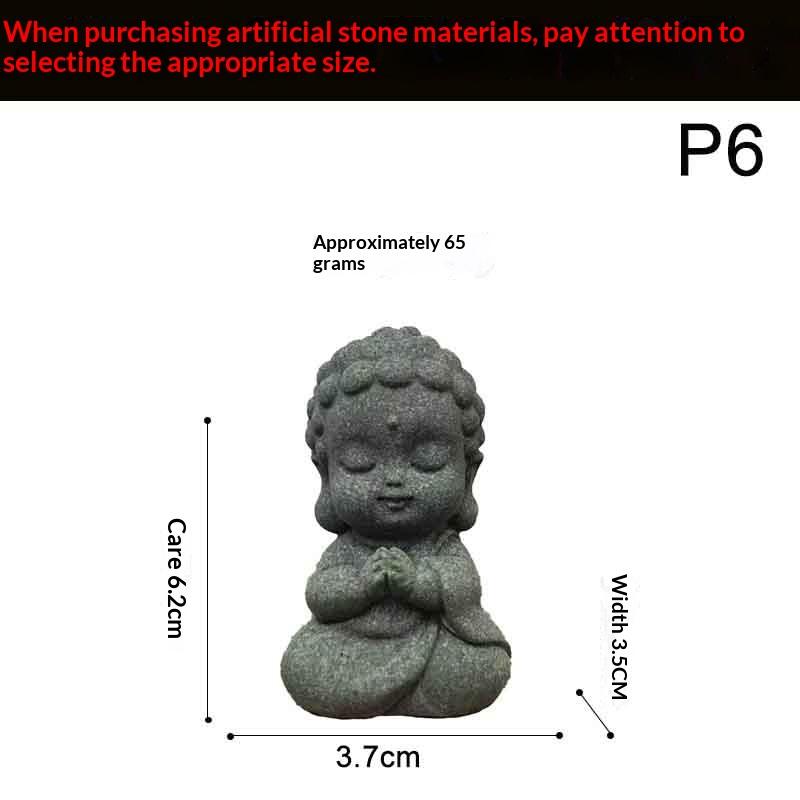 Chinese Style Buddha Statue Cute Little Monk Figurines Fish Tank Moss Landscaping Zen Oriental Aesthetic Garden Decoration