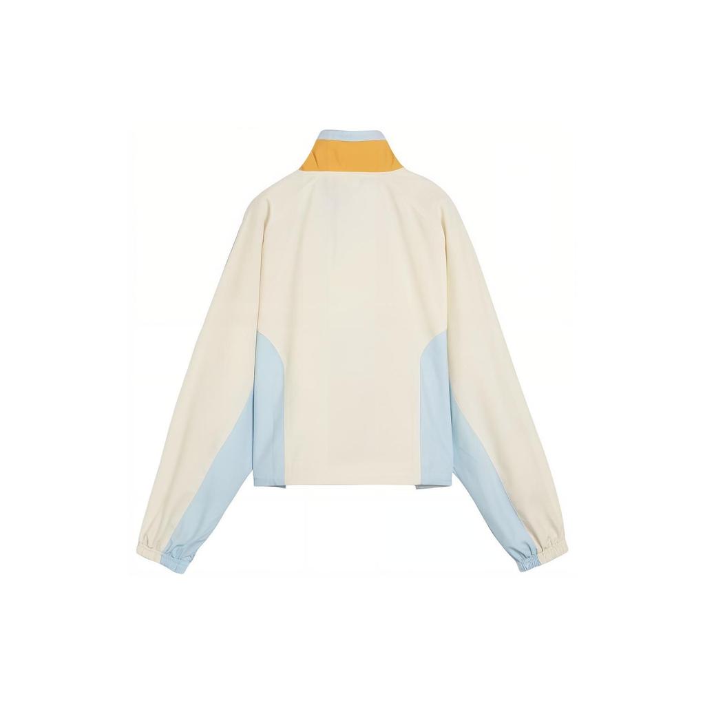 Puma Infuse Relaxed Woven Jacket Color Block Design Casual Stand Collar Loose Long Sleeve Vintage Sports Jacket Women Jackets Snow-White 626047-87