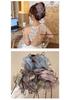 Fluffy Bubble Gauze Large Claw Clip for Women - Thin, High-End Style Shark Hair Bun Clip