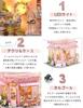 moin moin Dollhouse Miniature DIY Kit Scale Instructions Pink Flower Shop Antique Design with Cherry and Rose LED Light Music Box Acrylic Case Set,