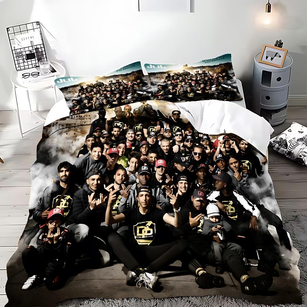 Raper JuL C'est Pas Des Lol Duvet Pilowcase Beding Set Adult People Boy Girl Bedrom Decoration Children Single Double Large Sized Dimensions