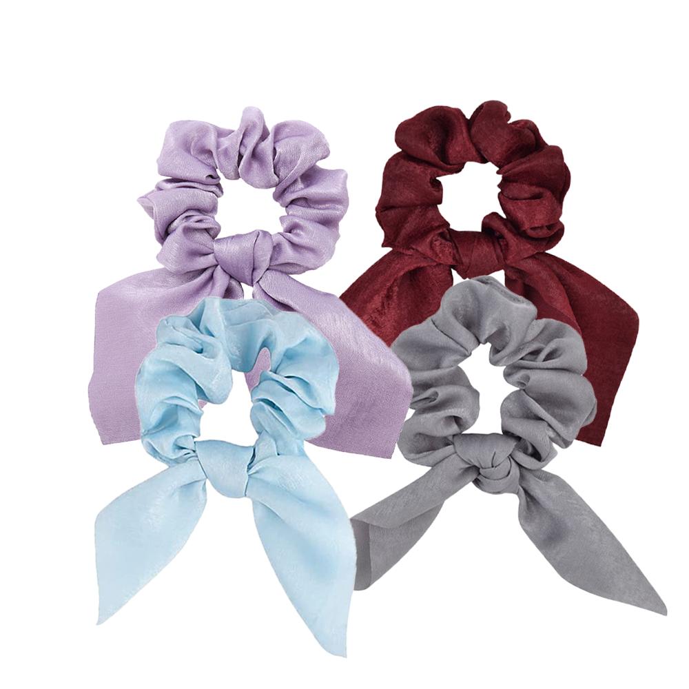 1/4pcs Women's Bow Elastic Hair Band,Hair Bow for Girls, Ponytail, Headband, Rope Hair Accessories