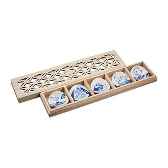 Snoopy Chopstick Rests Set in Wooden Box