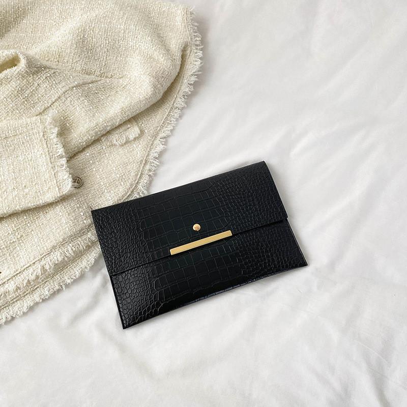 Stylish Retro Handheld Pu Clutch Bag For Women With Elegant Magnetic Closure Ideal For Everyday Use чёрный 890₽