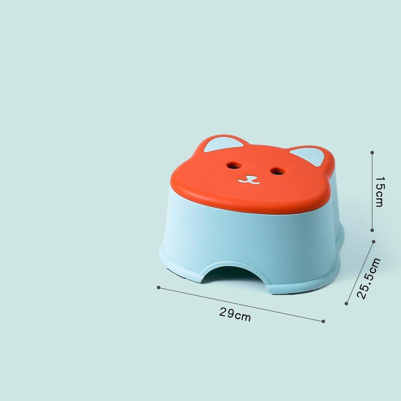 1PC Round Stool Plastic Thickened High Small Chair Creative Bench Children's Footstool Household Cartoon