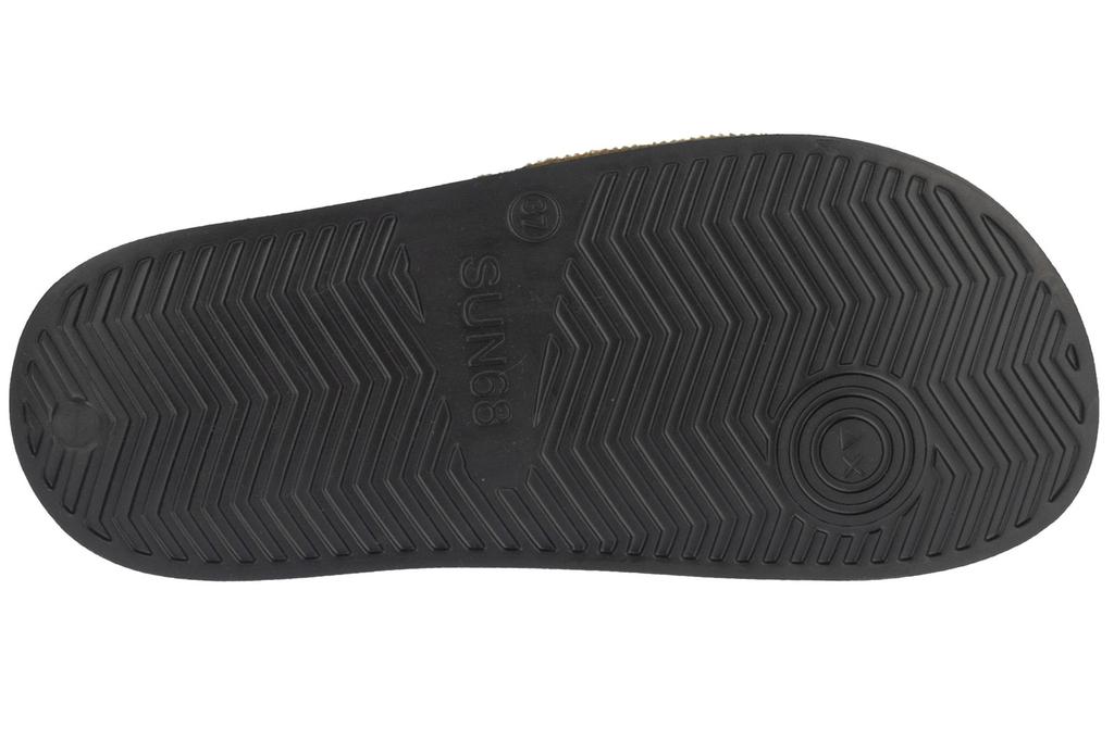 SUN68 Slippers Strass Logo, Womens gold Slides