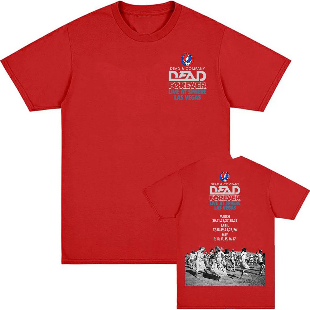 

Dead Forever Sphere Las Vegas Tour 2025 Tee DEAD & COMPANY Rock Band T-shirt Hip Hop Unisex Streetwear Men Women T Shirt Print 4XL