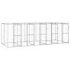 VidaXL Outdoor Kennel, Galvanized Steel 12.1 M²