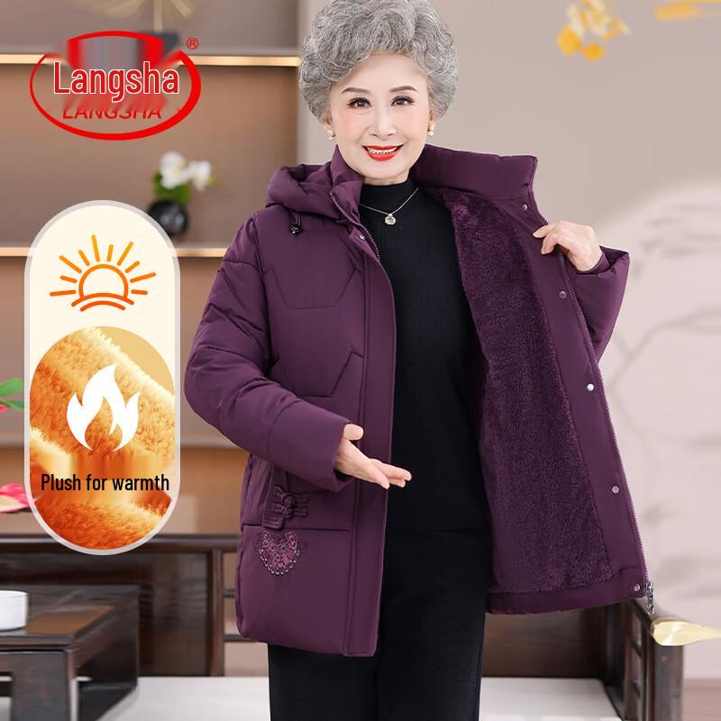 LangSha Women s Loose-Fit Winter Padded Jacket 2XL