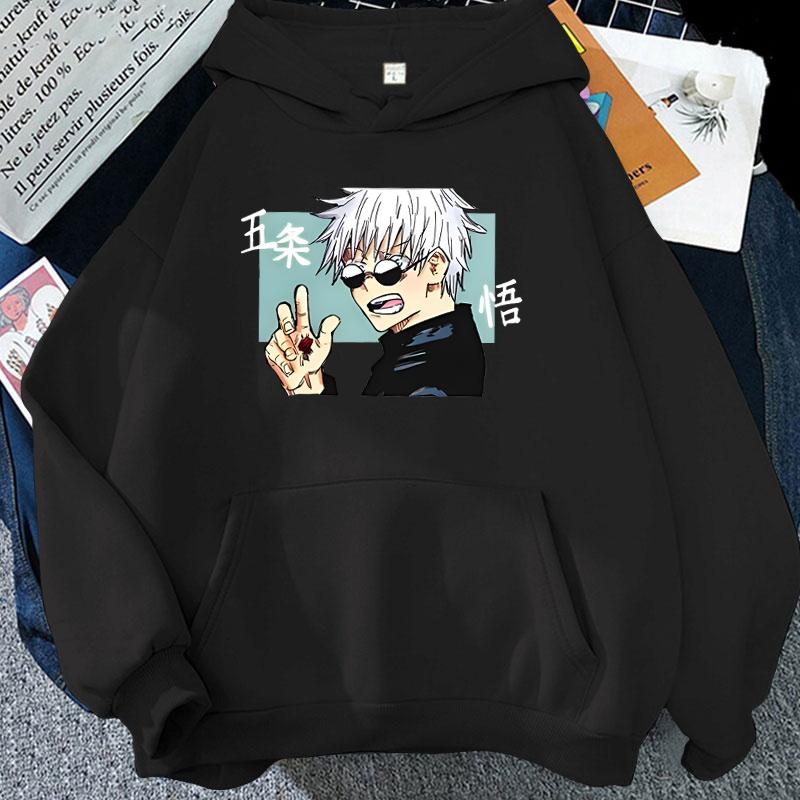 

New Anime Satoru Gojo Printing Hoodies Unisex Harajuku Hip Hop Streetwear Casual Sweatshirt For Men And Women 3XL
