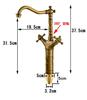 Life System Antique Mixing Faucet Faucet 2 Handles Wash Basin Long Faucet Hand Wash Basin Tall Faucet Hand Wash Bowl Cross Handle SK51