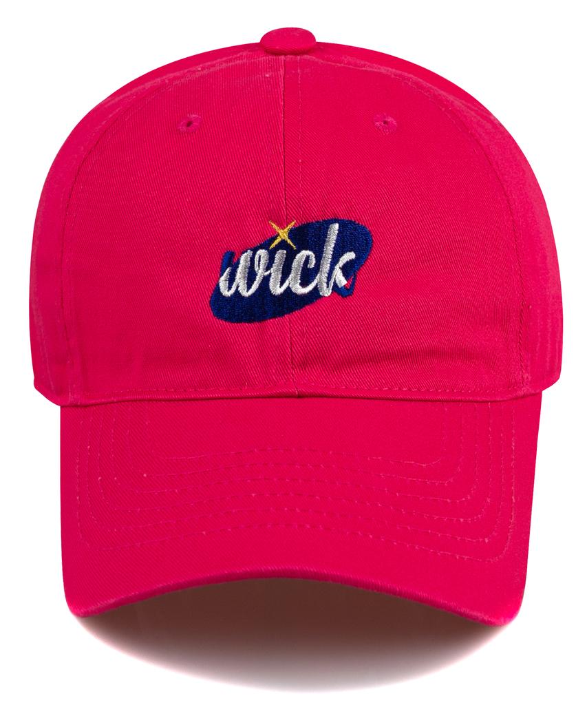 Wig W Round Star Washed Ball Cap - Hot Pink