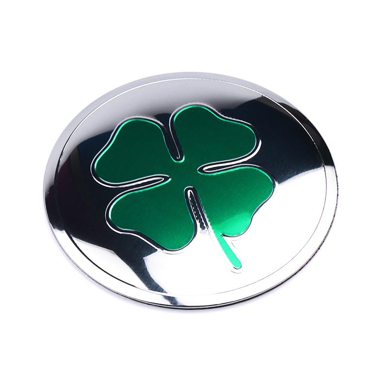 56MM Car Four Leaf Clover Badge Wheel Center Cover Sticker Hub Cap Decoration for Alfa Romeo Sportiva Giulia Stelvio Giulietta WZACF1