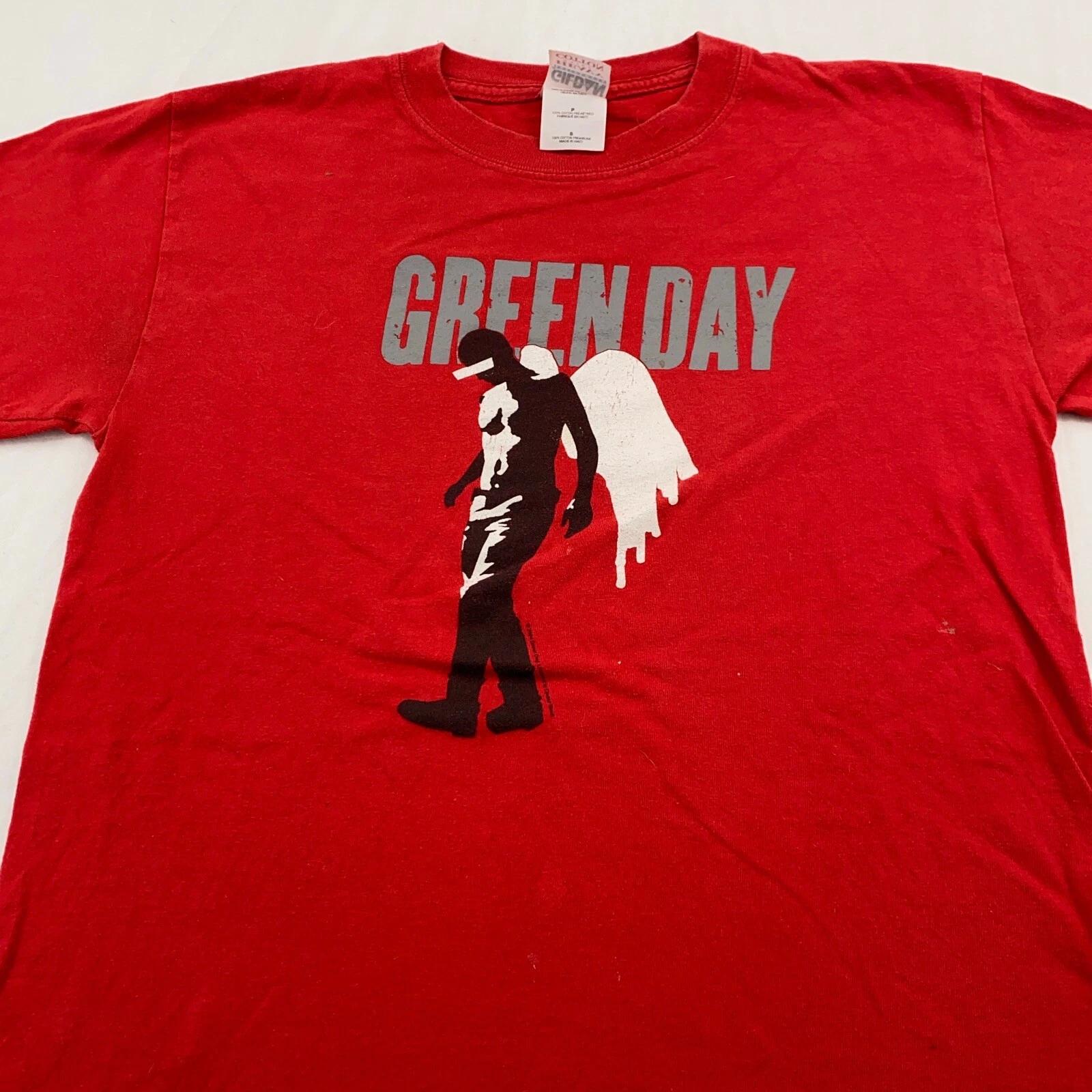 винтажная футболка GREEN DAY 2004 года РАЗМЕР L american idiot rock tour 4XL