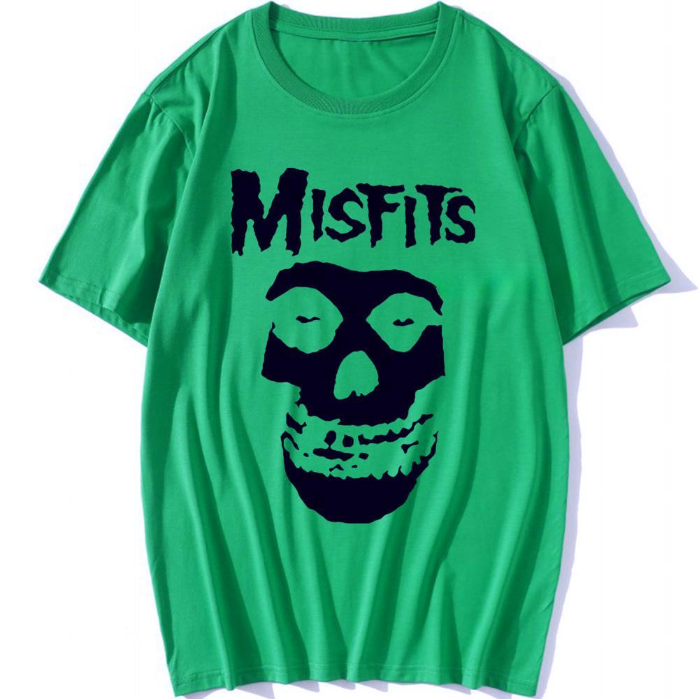 New Men's Hip-hop Punk Skull Misfits Brand Cotton Short-sleeve T-shirt Marve Graphic T Shirts  Harajuku  Graphic T Shirts