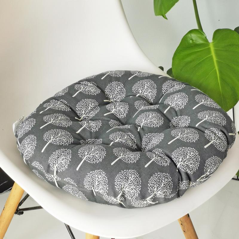 Coarse Cloth Round Style Cotton and Linen Style Seat Cushion Home Circular Cushion Japanese Style Futon Cushion Decoration