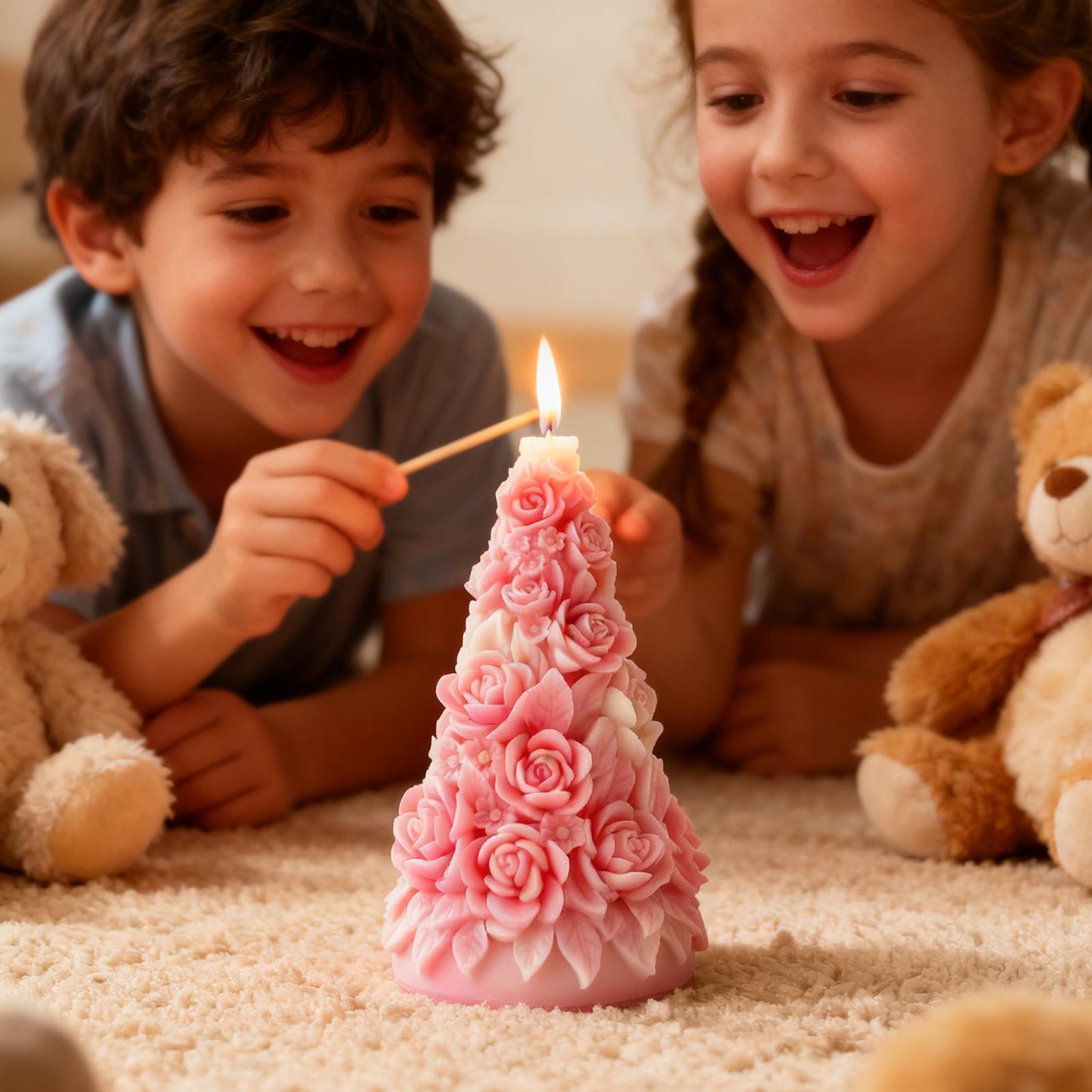 

Candle Silicone Mold Non Stick Festive Rose Tree Art Creation Crafts 3D Tree Molds Crafts For Family Friends Beginners Workshop China Mainland