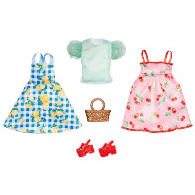Mattel Barbie Fashion Flower Dress Set Seen In the Movie Doll Plastic HJT33 2-Pack (As "Barbie") [Dress-Up Clothes] [Reusable Bag] [Ages 3+]