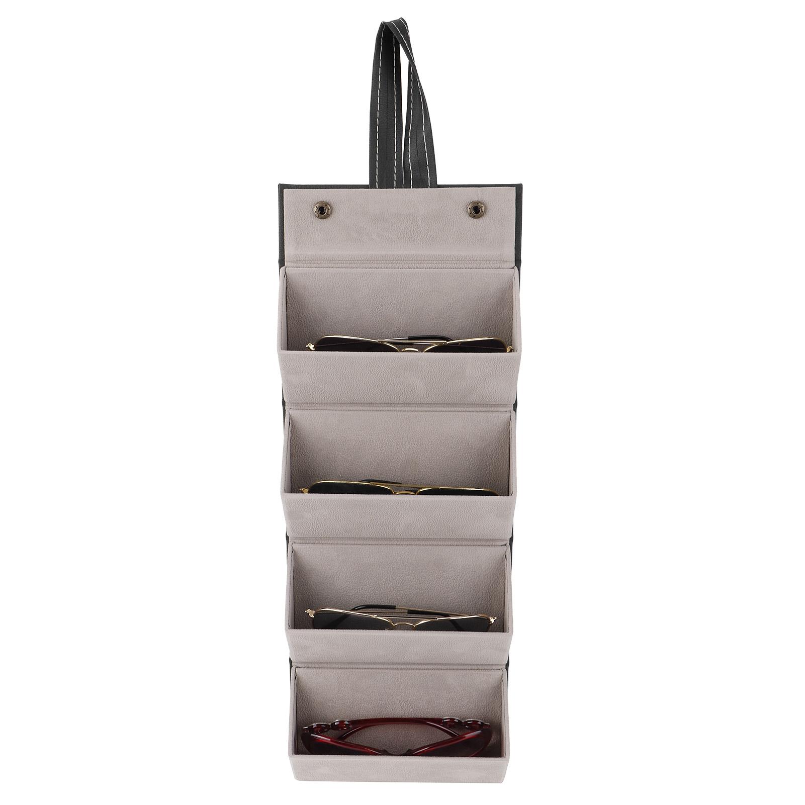 

4‑Slot Travel Sunglasses Collector Eyeglasses Storage Case Box Holder Display