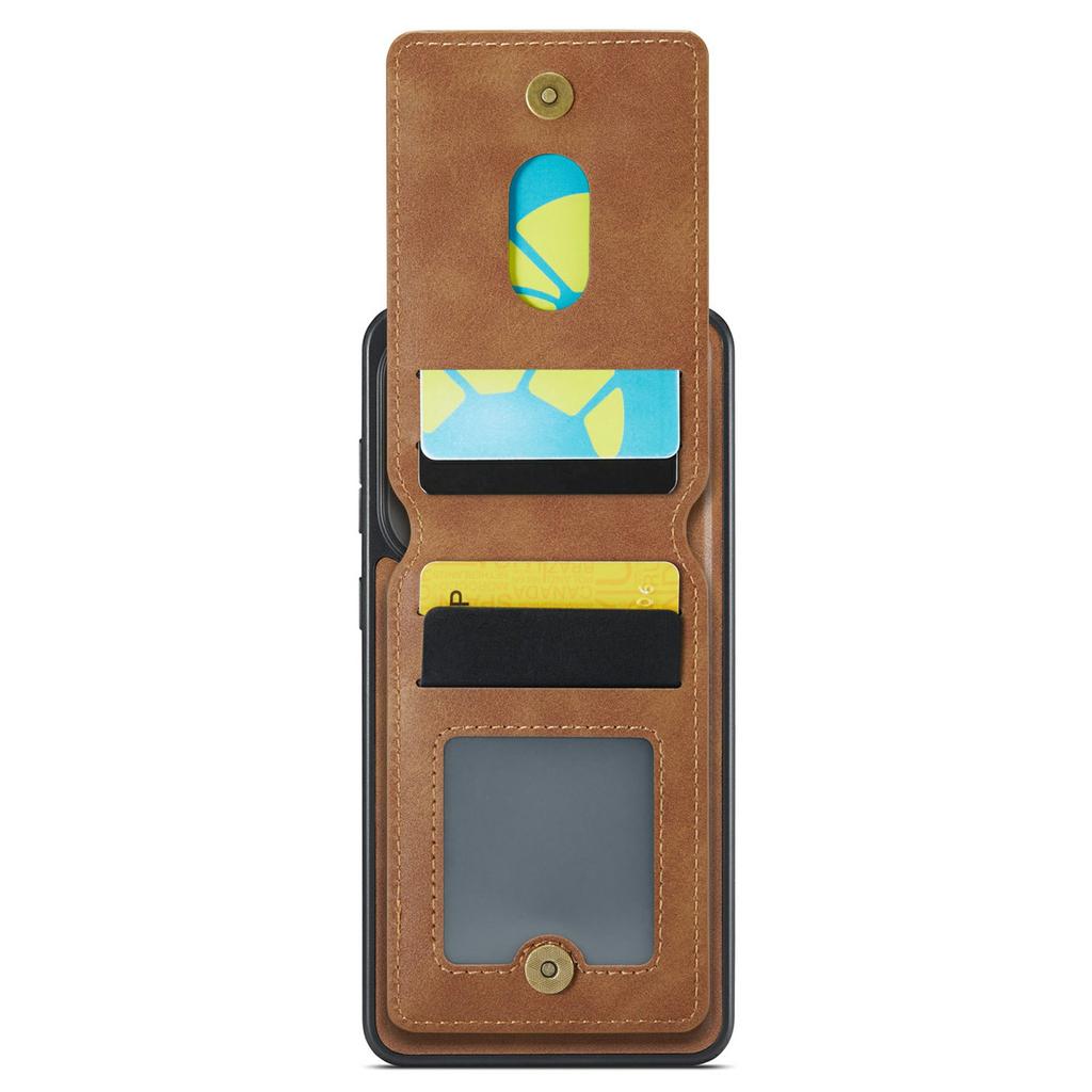 MAGKING K1 Series For Samsung Galaxy S25 Edge Magnetic Case PC + TPU + PU Phone Cover with Card Holder