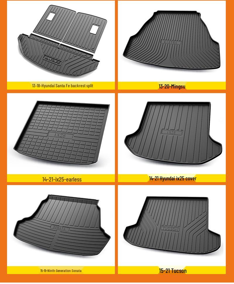 Nowoczesna ognioodporna i odporna na zużycie mata PET do bagażnika z pełnym pokryciem do przechowywania w tylnym przedziale