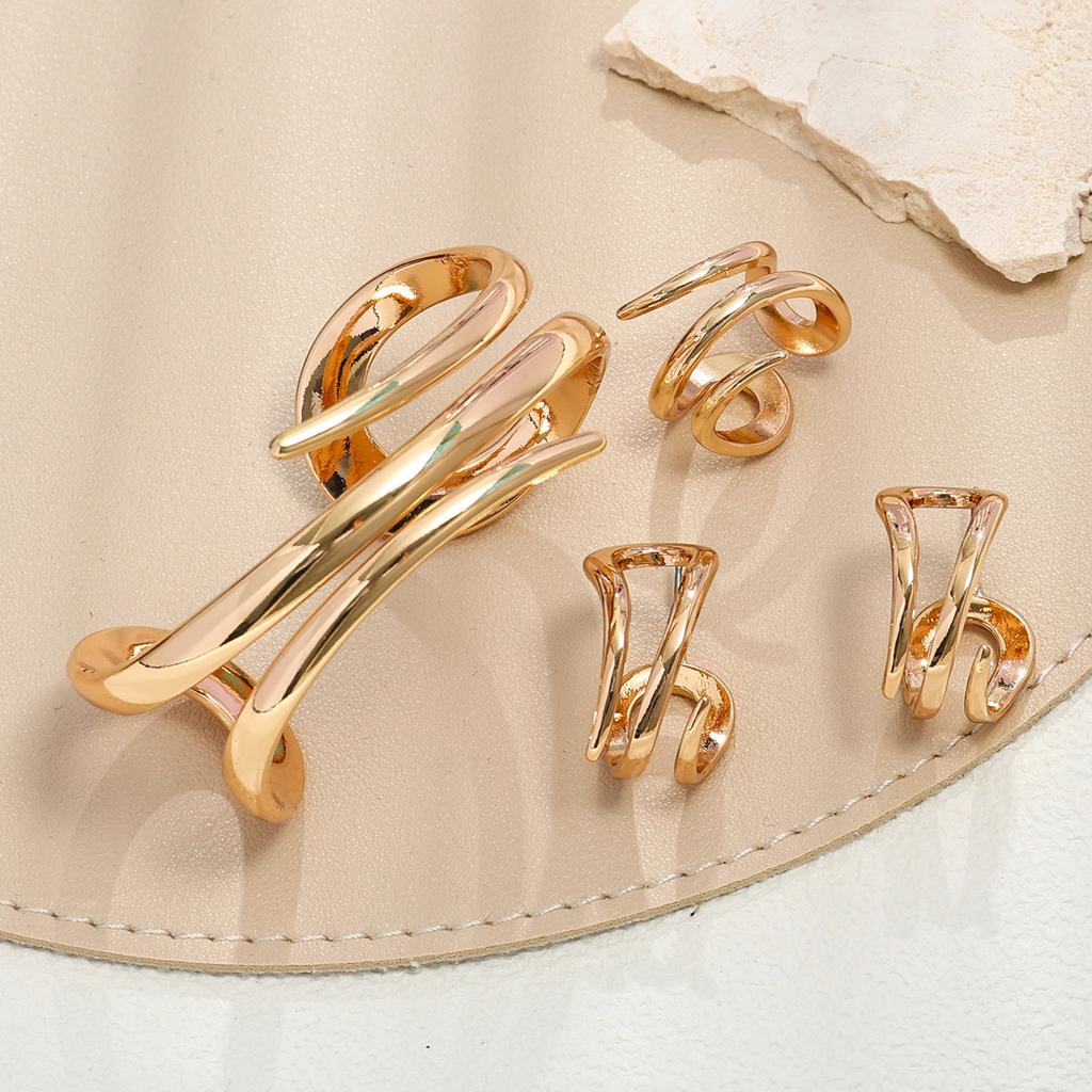 Bracelet, ring set, temperament, open collar, irregular stud earrings, bracelet.