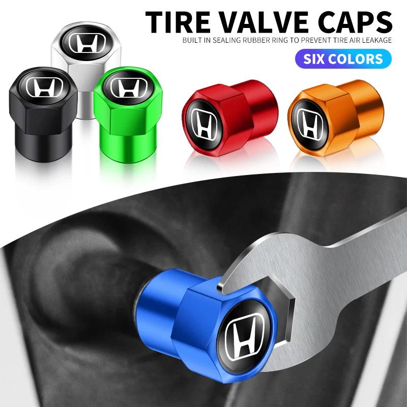 4PCS Car Tire Valve caps Emblem metal Cap Case For Honda Mugen Power Civic Accords CRV Hrv Jazz CBR VTEC VFR Auto Accessories TR6