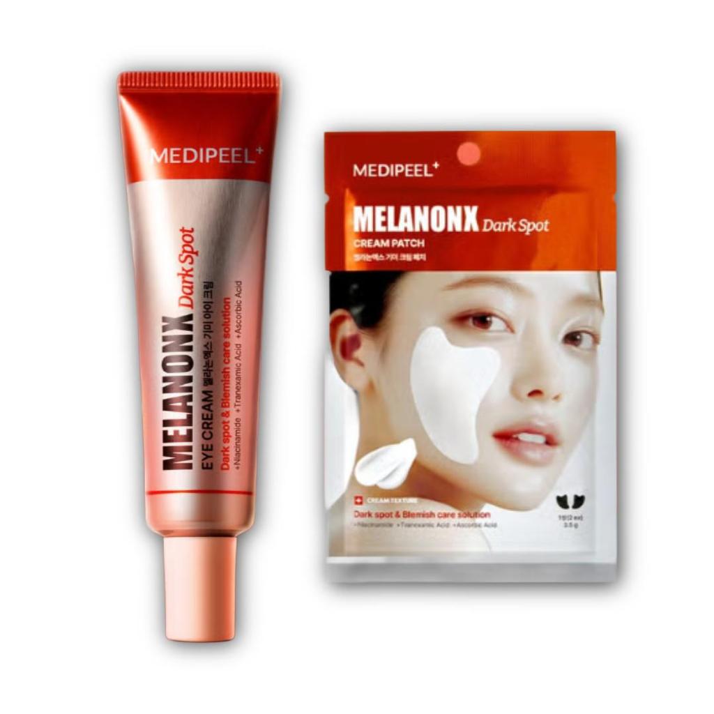 MEDI-PEEL Melanon X Blemish Cream Maska w plastrach 1 para (2 arkusze · 3,5 g) /  Krem na niedoskonałości pod oczy 20ml (11 Opcje)