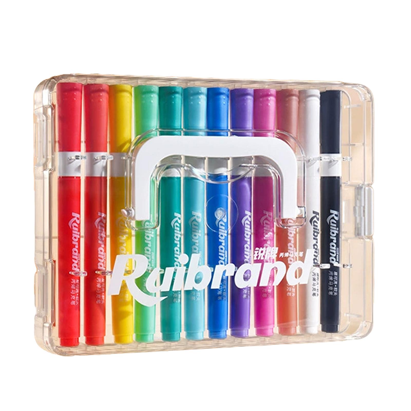 

12/24/36/48/60/72/84pcs Acrylic Paints Markers Pens Set Washable Child-Safe Formulas Quick-Drying Drawing Pen For Kids Boys Girl