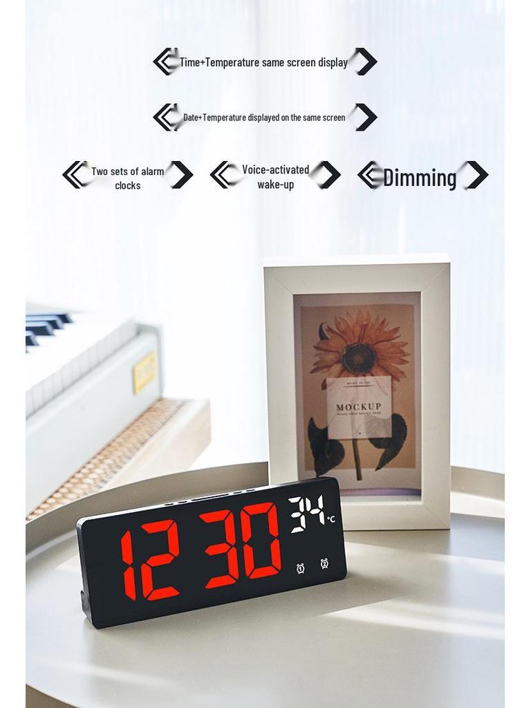 Multifunctional Large Screen Electronic Clock with Multiple Alarms for Students