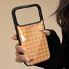 Orange Grid Pattern Phone Case for Apple iPhone 15/13/17 Promax