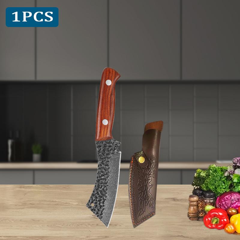 WXCOO Multifunctional Hand Forged Butcher Knife Household Kitchen Santoku Knife Meat Cleaver BBQ Boning Knife Kitchen Supplies