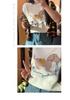 Shuangtian 2026 Spring Plus Size Women's Cartoon Print T-Shirt, Round Neck, Short Sleeve (W-270)