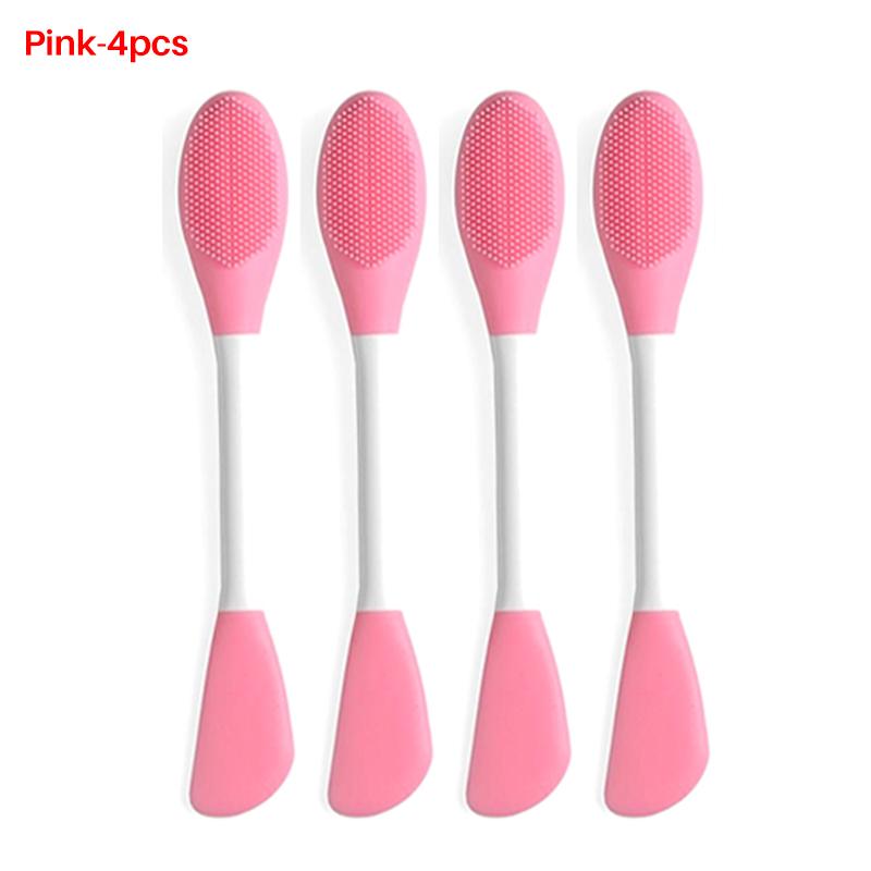 8/2pcs Double-Ended Silicone Face Mask Brush Reusable Soft Facial Masks Applicator Massage Spatula for Cream Skincare Supplies