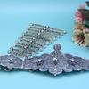 Slavic Caucasus Bride Jewelry Set For Women Crystal Dress Belt Breastplate Set Antique Silver Color Turks Belt