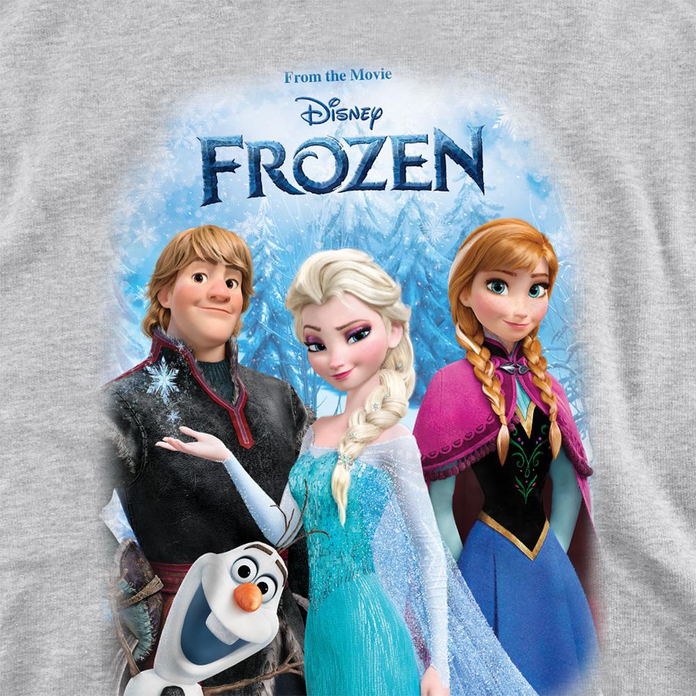 Frozen Childrens/Kids Elsa Anna Kristoff Olaf Poster Heather Pullover Hoodie