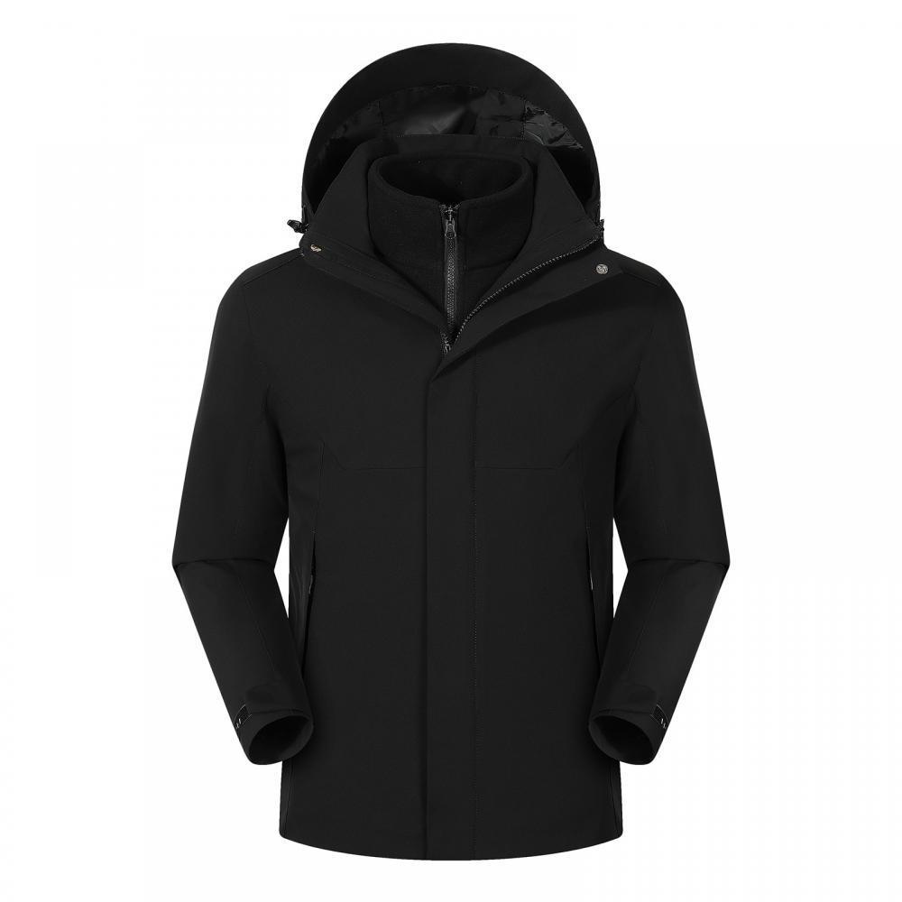 Personalized Windproof 3-in-1 Jacket: Solid Color, Custom Logo, Unisex Design, Thick Workwear