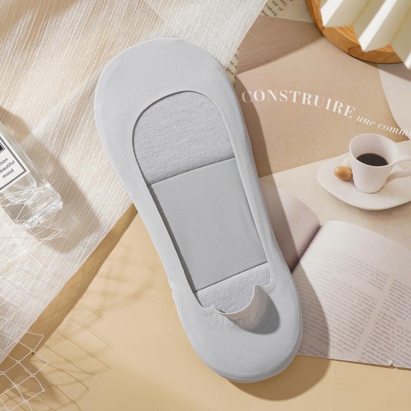 Dámské ledové hedvábí zahuštěné dno lodičkové ponožky nárazuvzdorné protiskluzové silikonové pohodlné neviditelné ponožky