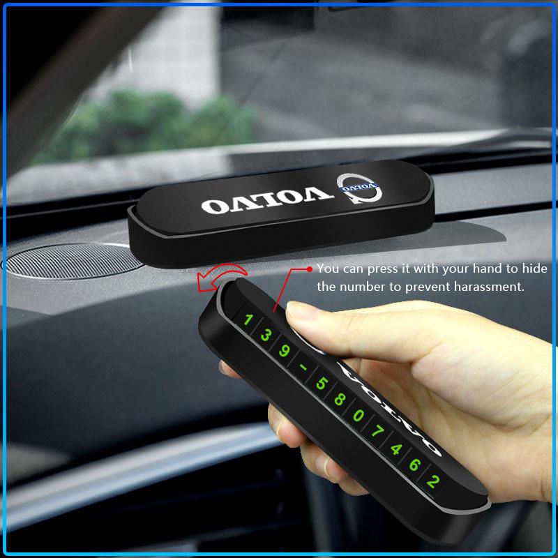 New Car Temporary Parking Card Plate Badge Car Styling For Volvo 240 C70 S40 S50 S60 S70 S80 S90 V40 V50 V60 V90 XC40 XC60 XC90 Vnl Truck