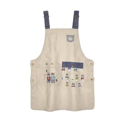 Animal Mode Side Open Apron 258517 Beige [Kusuguru Japan] M-L