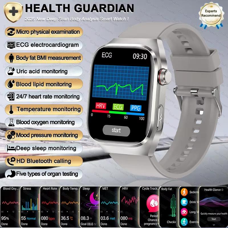 2025 New Women Smart Watch with BMI Measurement Menstrual Cycle ECG Heart Rate Blood Oxygen Sleep Fitness Tracker Smart Bracelet