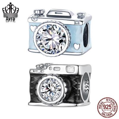 Avle S925 Sterlingsilber Glänzende Kamera Perlen DIY Armband Schmuckzubehör