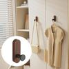 Self Adhesive Mounted Hook Walnut Wood Wall Hooks For Hanging Coat Towel Clothes Blanket Hat Backpack Robe Entryway Key Holder