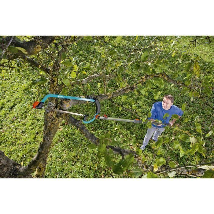 Scie horticole combisystem® gardena - lame 350mm - tension réglable - ajustable jusqu'à 5m - garantie 25 ans